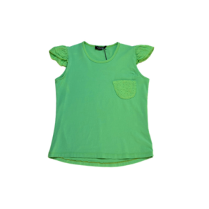 Y-THING lány zöld, csipkés póló