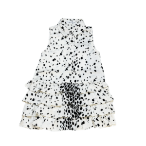 TO BE TOO lány ruha fekete-fehér foltos