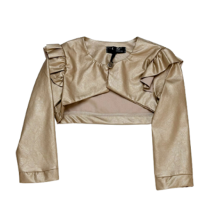 ENYLÓ lány bőr boleró arany