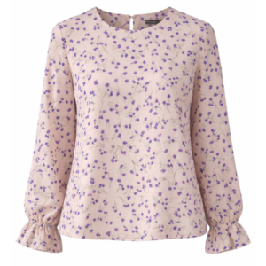 Manila Grace Camicia Fiore viola MG  Virágos lila Ing