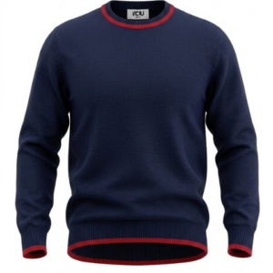 Y-Clú Maglia Rasata Blu/Bor BY10003 Kék/bordó pulóver