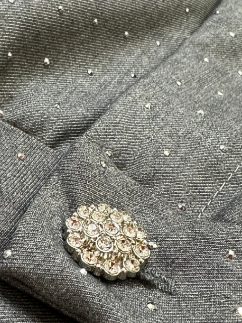 Manila Grace Pantalone C/Borchie MG2419 Köves szürke Nadrág - Image 3