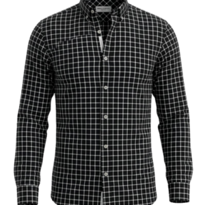 Paolo Pecora Camicia Nero/bianco PP1052 Fekete Fehér Kockás Ing
