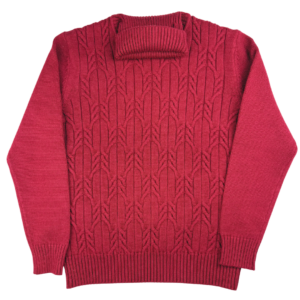 Y-Clú Lupetto Bordeaux BY10009 Hosszúnyaku bordó pulóver - 11 év