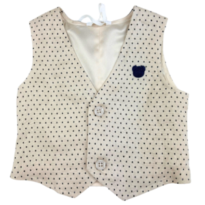 GILET BAMBINO BEIGE/BLU Gyerekmellény kék/bézs - 6 hó