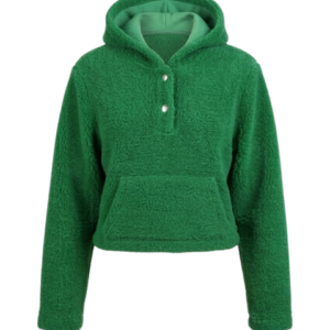 Y-Clú Maglia C/Capuccio verde YB20455 Lány Zöld kapucni pulóver