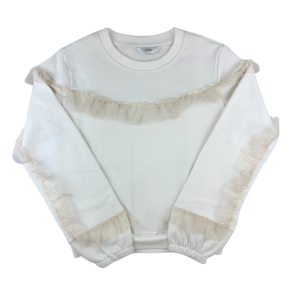 Y-Clú Felpa Latte Y20009 Fehér lány pulóver