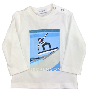 Jeckerson T-Shirt Neonato Latte JN42315 Fiú Hosszúujjú Poló Krémszínű