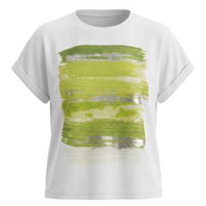 T SHIRT GIRL BIANCO VERDE Fehér és zöld póló